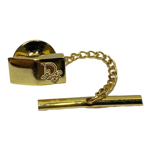 海外限定】 495✨美品✨Christian Dior ネクタイピン CD柄 金色 ケース
