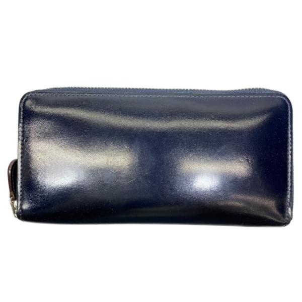 GANZO ネイビー レザー 長財布 econext_0815-a1592y-k11c