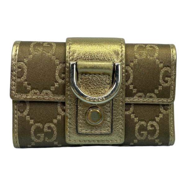 GUCCI グッチ アビー 6連 キーケース GG柄 キャンバス レザー