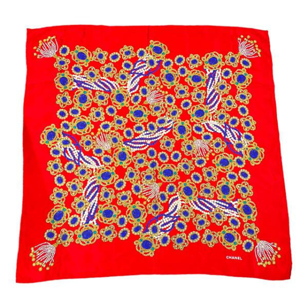 シャネル　大判スカーフ　ジュエリー柄　薄ピンク 楽天市場】シャネル スカーフ ピンクの通販
