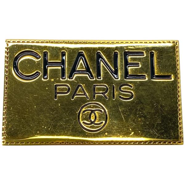 90s CHANEL シャネル ロゴプレート ブローチ ヴィンテージ CHANEL（シャネル） ブローチ ピンブローチ ロゴ プレート