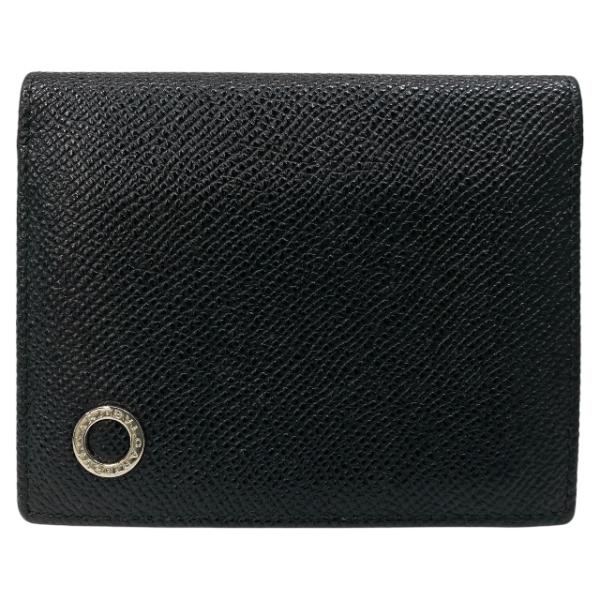 【美品】ブルガリ　名刺入れ　サークルロゴ　ビーゼロワン　レザー　ブラック 極美品✨ブルガリ ベルト サークルロゴ ビーゼロワン レザー ブラック
