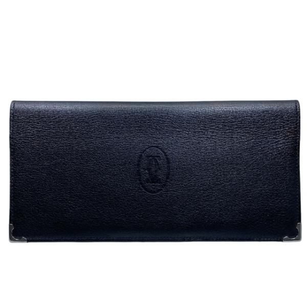 最安値❣️美品✨カルティエ マストライン レザー 二つ折り 長財布 ウォレット 美品 Cartier カルティエ マストライン レザー 二つ折り 長財布