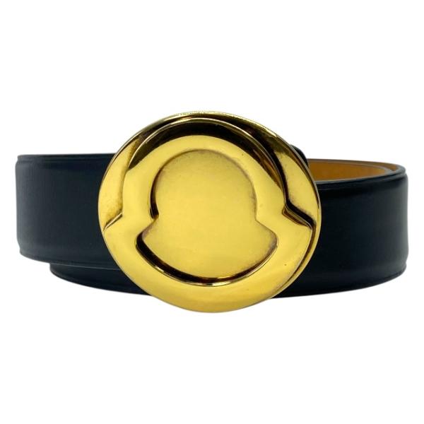 【新品】 MONCLER ロゴバックル ブラックナイロンベルト モンクレール ベルト メンズ ファッション小物 ロゴ バックル ナイロン