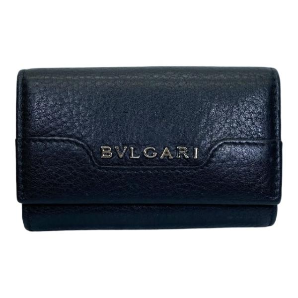 ✨未使用に近い✨　BVLGARI キーケース　キーホルダー　ロゴマニア　6連 ✨未使用に近い✨ BVLGARI キーケース ロゴマニア クラシコ 6連 刻印