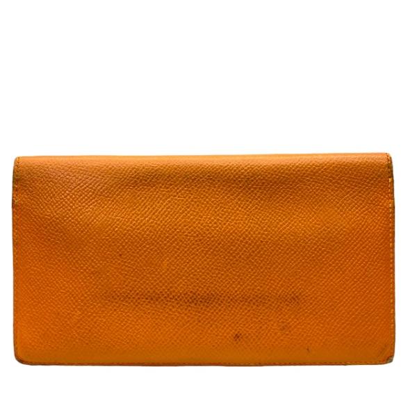 HERMES エルメス MC2 フレミング 2つ折長札入れ 二つ折り長財布 ヴォーエプソン レザー オレンジ □I刻印 HERMES エルメス MC2フレミング 財布 長財布 二つ折り財布 折り財布