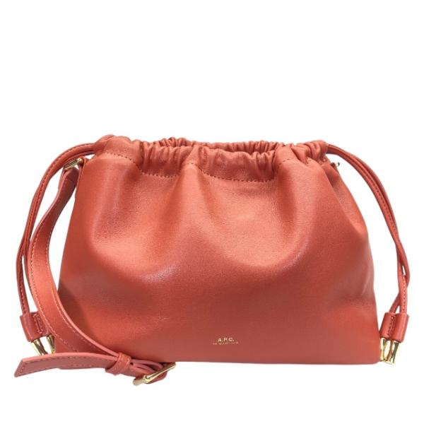 APC アーペーセー本革レザー☆クロスボディショルダーバッグ斜め掛け肩掛け