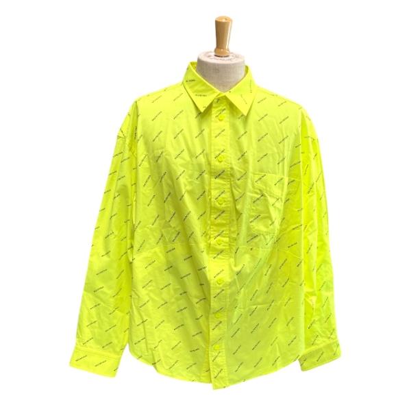 【派手☆人気☆BALENCIAGA】黄色　柄　半袖シャツ B模様　サイズL 中古・古着通販】BALENCIAGA (バレンシアガ) The Simpsons (ザ