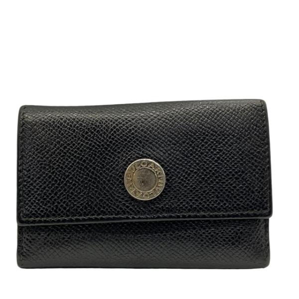 BVLGARI ブラウンレザー クラシコ　キーケース　チェーン付 BVLGARI ピンクベージュ レザー キーケース 【公式通販】