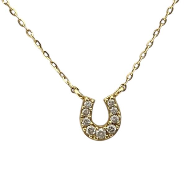 ete（エテ） 7610107 ホースシュー K10 ネックレス ダイヤモンド