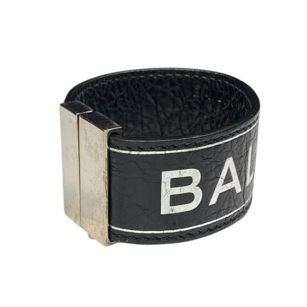 バレンシアガ　レザー　バングル　ブレスレット　ブラック BALENCIAGA ブラック レザーバングル ブレスレット BALENCIAGA
