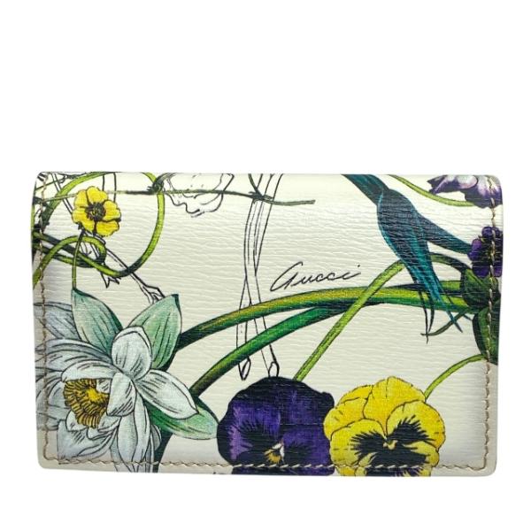 GUCCI 花柄 コインケース美品 グッチ 財布 カードケース GUCCI グッチ 248080 カードケース パスケース 名刺入れ 二
