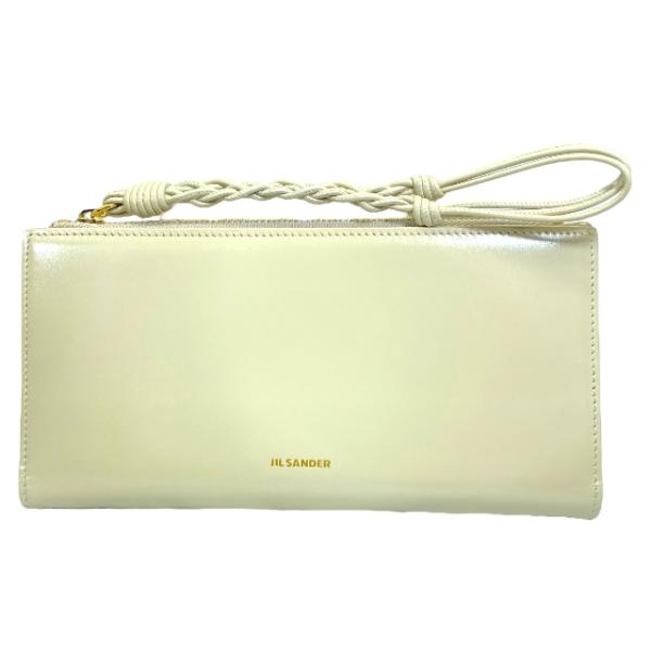 Y380 JILSANDER 長財布 レディース ラウンドジップウォレット 白 ジルサンダー Jil Sander 長財布 レディース J07UI0005 P4841