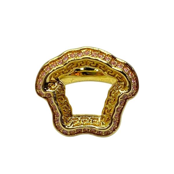 ヴェルサーチ リング メデューサ ラインストーン GIANNI VERSACE 極美品 希少 ヴェルサーチ リング ラインストーン メデューサ 14
