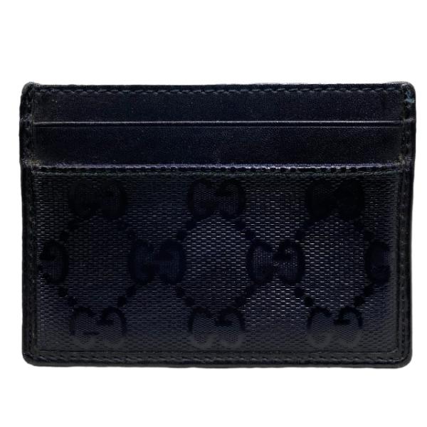 【未使用】GUCCI 黒 レザー パスケース 未使用】GUCCI 黒 レザー パスケース ブランド財布・小物