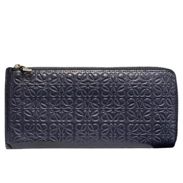 LOEWE ネイビー レザー メンズ長財布 LOEWE(ロエベ) / 長財布/レザー/NVY/メンズ | 中古品の販売