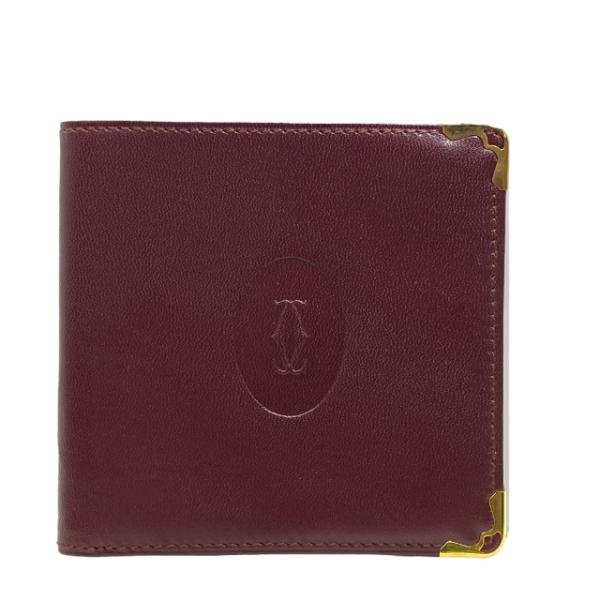 Cartier マストライン 二つ折り財布 ボルドー コンパクトウォレット 楽天市場】【未使用品】 カルティエ 二つ折り財布 小銭入れ有