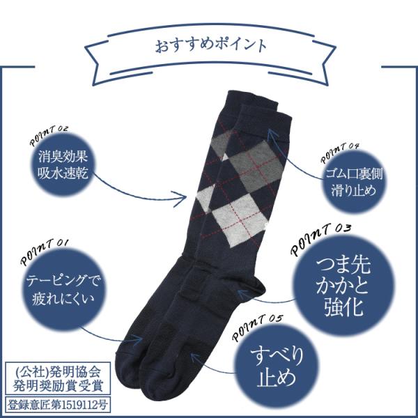 デキる男の靴下3足セット ビジネスで歩きやすく疲れにくい靴下 滑らない靴下 疲れない靴下 ビジネスソックス Buyee Buyee 日本の通販商品 オークションの代理入札 代理購入