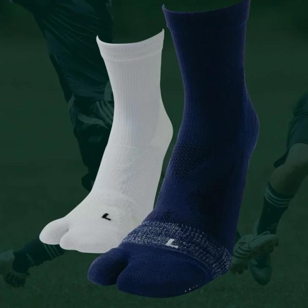 ●サイズ/丈約(cm)： 22-25cm(丈約14cm)  25-27cm(丈約15cm)  27-29cm(丈約16cm)●カラー：　ホワイト・ネイビー●素材：ポリエステル・ナイロン・綿・ポリウレタン●機能：タビ・プロテクトヒールロック・...