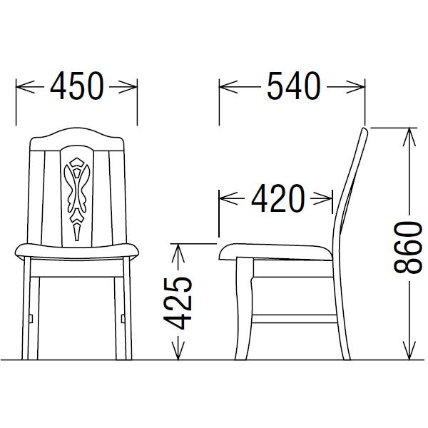Cc0705dk Cc0705dk エコノミーオフィス Cc0705dk カリモク ダイニングチェア コロニアル