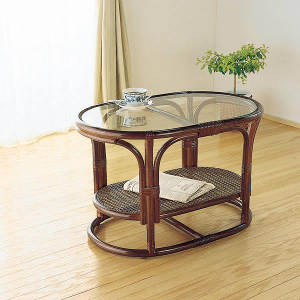 話題の人気 ナチュラル天然素材 □ 籐ラタン製 リビングテーブル