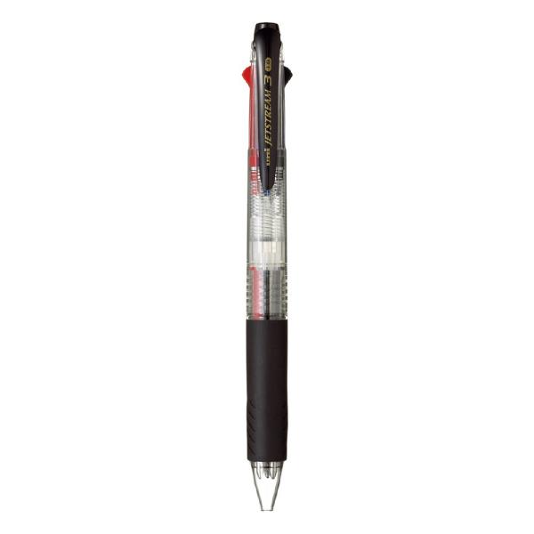 三菱鉛筆 ジェットストリーム 3色ボールペン [黒/赤/青] 1.0mm 透明