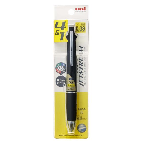 ＜三菱鉛筆＞ ジェットストリーム 4＆1 多機能ペン（4色+シャープペン）　0.38mm　ブラック（パック品）　MSXE510038P.24