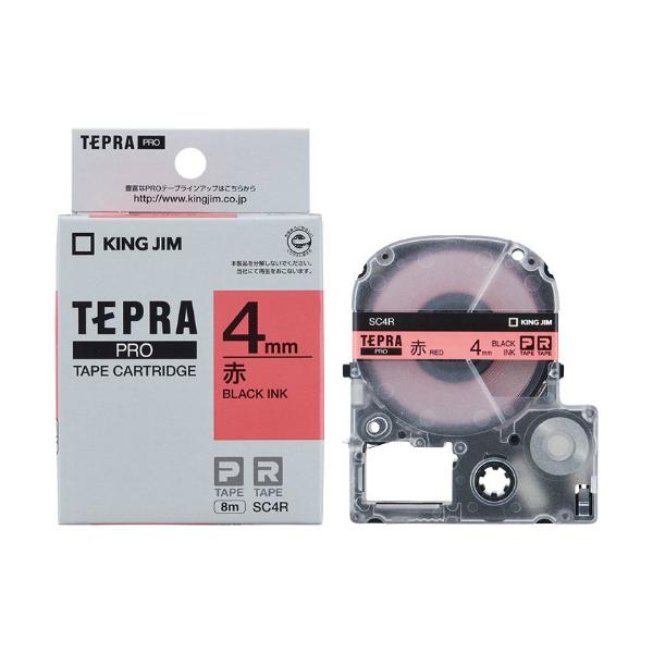 �L���O�W����KING JIM���e�v���uPRO�v�e�[�v�J�[�g���b�W�@�J���[���x��(�p�X�e��)�@�ԁ^������ SC4R�@4mm���@8m