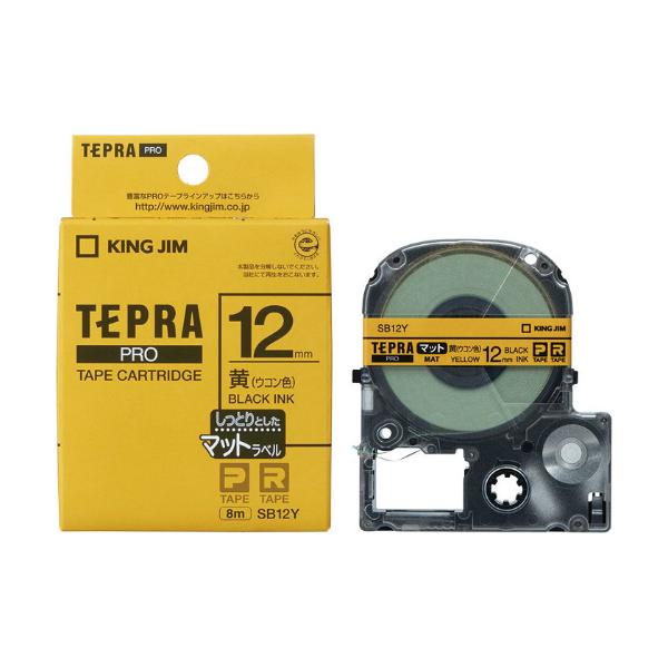 �L���O�W����KING JIM���e�v���uPRO�v�e�[�v�J�[�g���b�W �}�b�g���x�� ���^������ SB12Y 12mm�� 8m