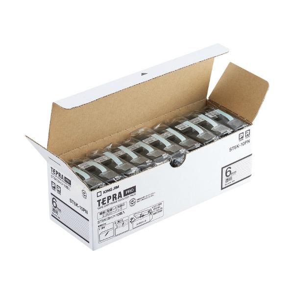 �L���O�W����KING JIM���e�v���uPRO�v�e�[�v�J�[�g���b�W �G�R�p�b�N(10����) �������x���@������ ST6K-10PN�@6mm���@8m