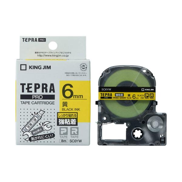 �L���O�W����KING JIM���e�v���uPRO�v�e�[�v�J�[�g���b�W ���S�����x�� ���^������ SC6YW 6mm�� 8m
