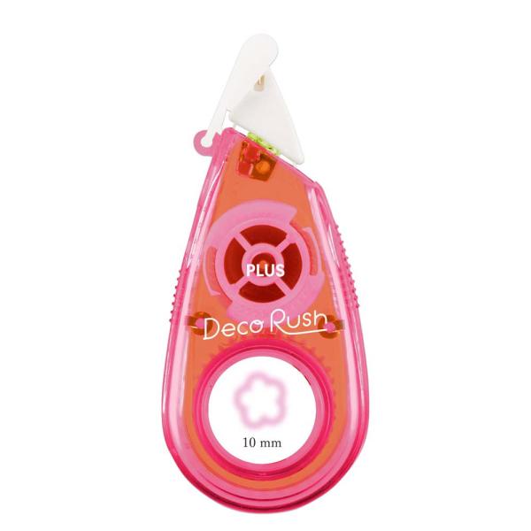 プラス PLUS デコレーションテープ デコラッシュ 太幅 10mm ふんわりフラワー DC-080-8 51-911 51911