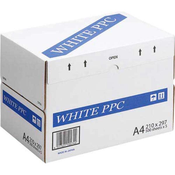 【法人様限定価格】コピー用紙 国産PPC用紙 ホワイトA4 500枚×5冊 PPCA4XW 65g/m2 白色度92%