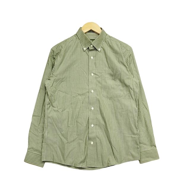 Eddie Bauer ストライプシャツ グリーン エディーバウアー 緑タグ ecopark_wc665