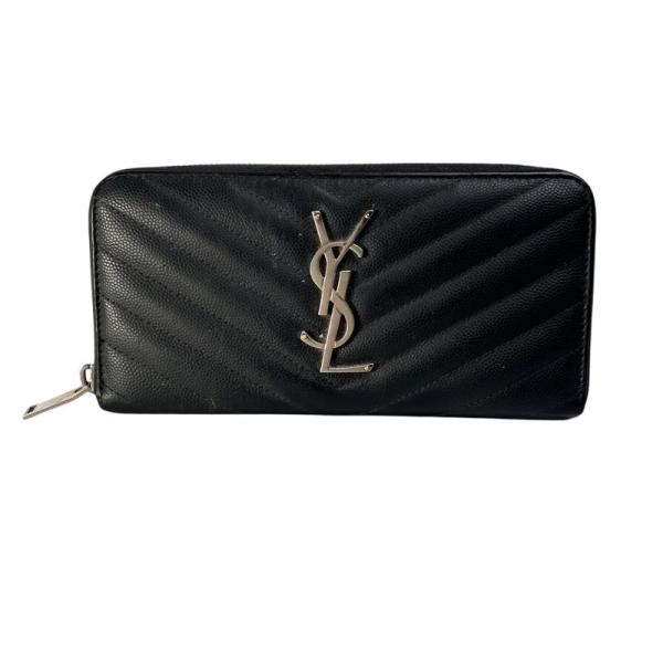 最終処分SALE】SAINT LAURENT レザー 長財布 ブラック A-11733
