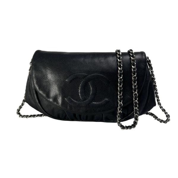 CHANEL（シャネル） ココマーク ハーフムーン キャビアスキン