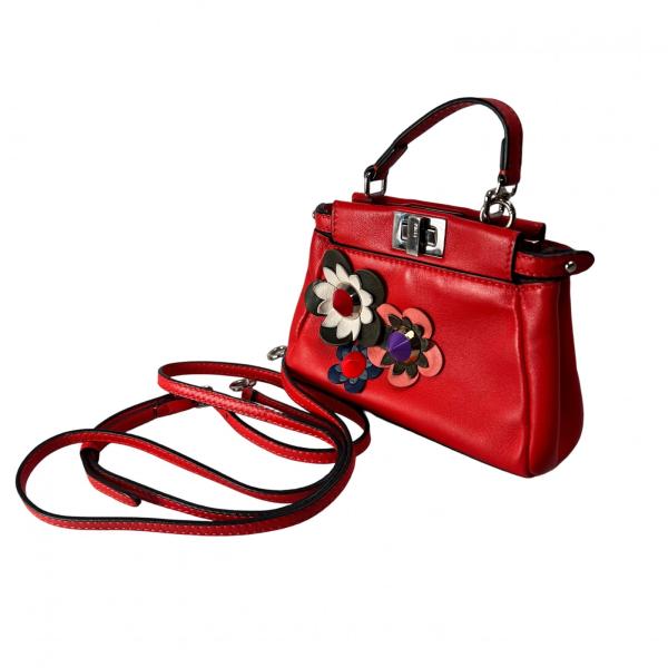 FENDI（フェンディ） ピーカブー フラワーモチーフ 2WAY レザー