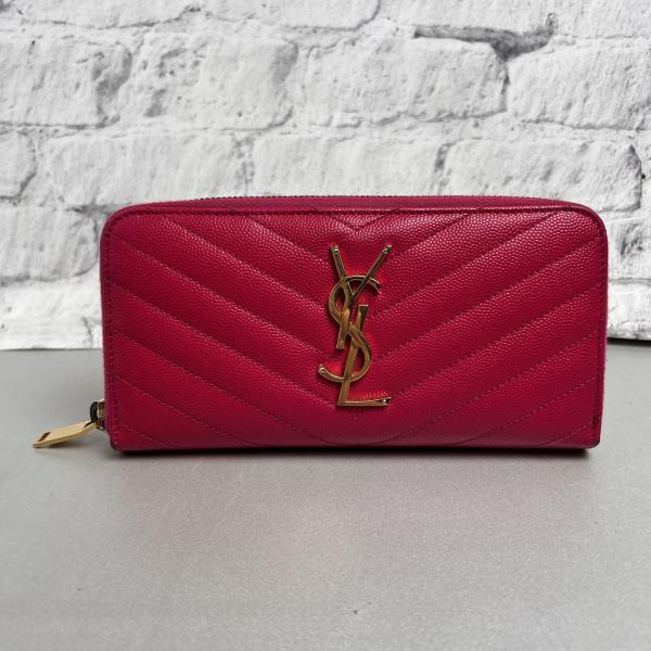 SAINT LAURENT サンローラン Vステッチ マテラッセ レザー 長財布 