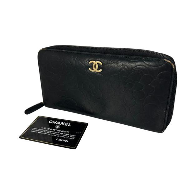 【正規品】シャネルCHANEL黒ココマーク長財布 新品ショルダー鑑定済み! CHANEL（シャネル） ココマーク レザー 長財布 ブラック A-9905