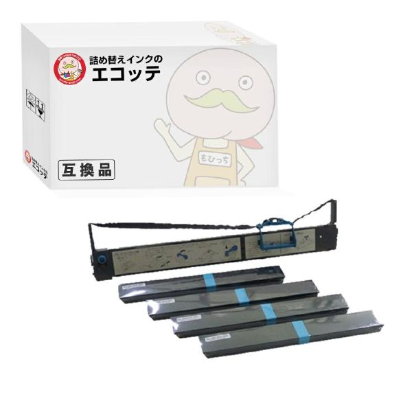 エコッテ APTi/01098 APTi ( アプティ )用 インクリボンカセット / サブリボンセット 黒 カセット 1個 ＋ サブリボン 4個 ┃  V850 V830 V820 S2100 S2000 M653