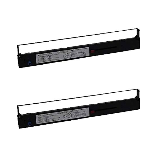 エコッテ RBN-00-007 TSUBASA ( 翼システム )用 インクリボンカセット 黒 2個 ┃  8490S2 8490S 8480S