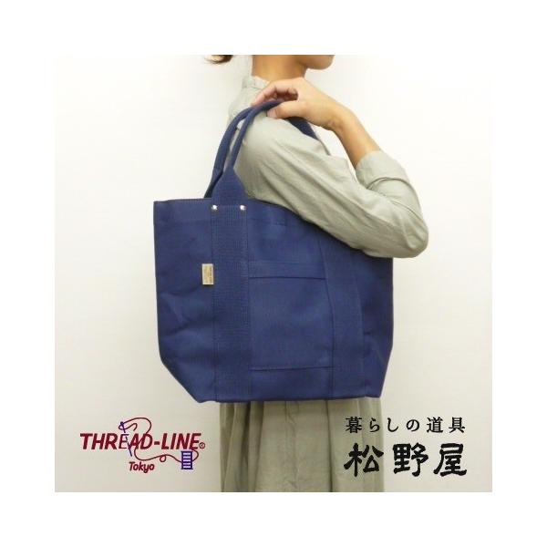 【新品未使用】松野屋 THREAD-LINE スレッドライン 帆布 リュック 青 松野屋 THREAD-LINE スレッドライン 8号帆布リュックサック - 商