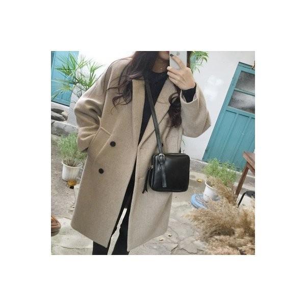 チェスターコート レディース チェスターフィールドコート 膝丈 無地 ダブルブレスト ポケット 定番コート 厚手 アウター 着痩せ Ec Ecshop 通販 Yahoo ショッピング