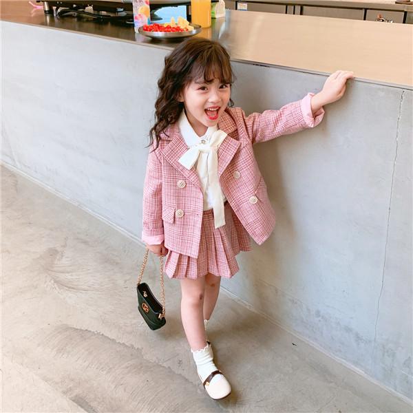 子供服 ジャケット スカート 女の子 子供スーツ 小学校 スカートスーツ 100 160 2点セット 入学式スーツ チェック柄 フォーマル 卒園式 Ec Ecshop 通販 Yahoo ショッピング