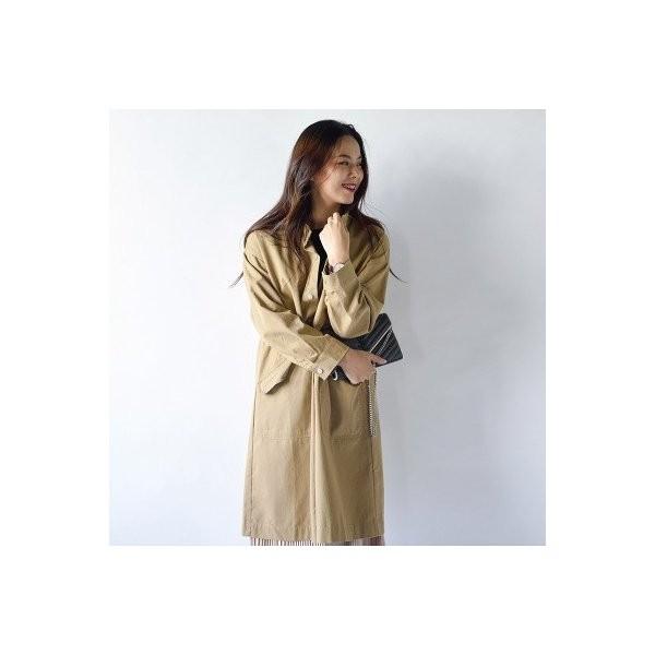 コート レディース トレンチコート ロングコート アウター モッズコート ダスターコート アーミーグリーン ミリタリー ステンカラーコート カーキ Ec9169 Ecshop 通販 Yahoo ショッピング