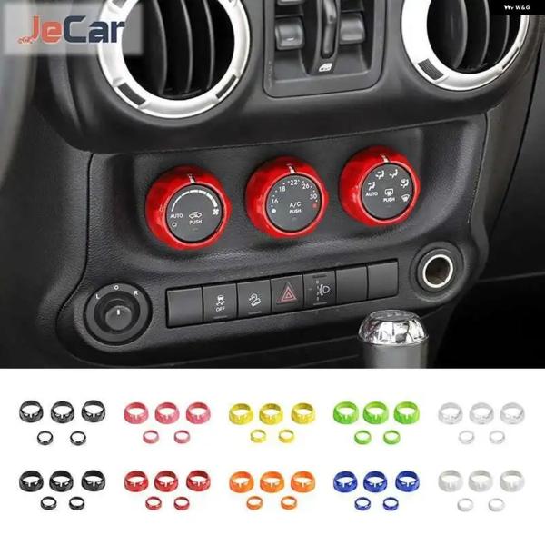 並行輸入品 ABS カー エアコン オーディオ 調整ノブスイッチ 装飾 カバー ステッカー ジープ パトリオット2011-2016用車内