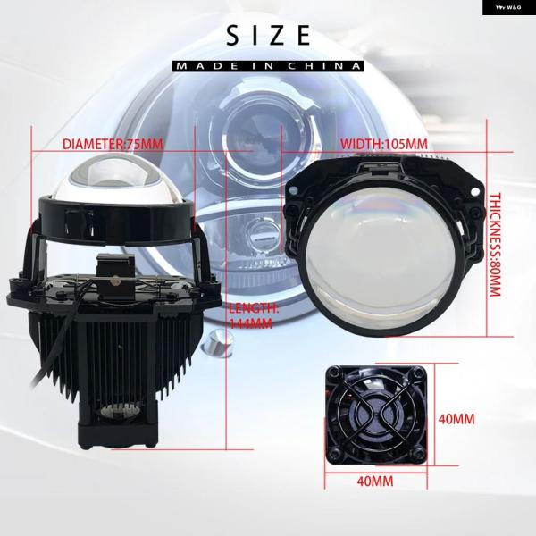 並行輸入品 BMW アウディ A3 3.0 インチ プロジェクター レンズ 搭載 LED ヘッドライト ハイ/ロービームオート ヘッドランプ レトロ スタイリン