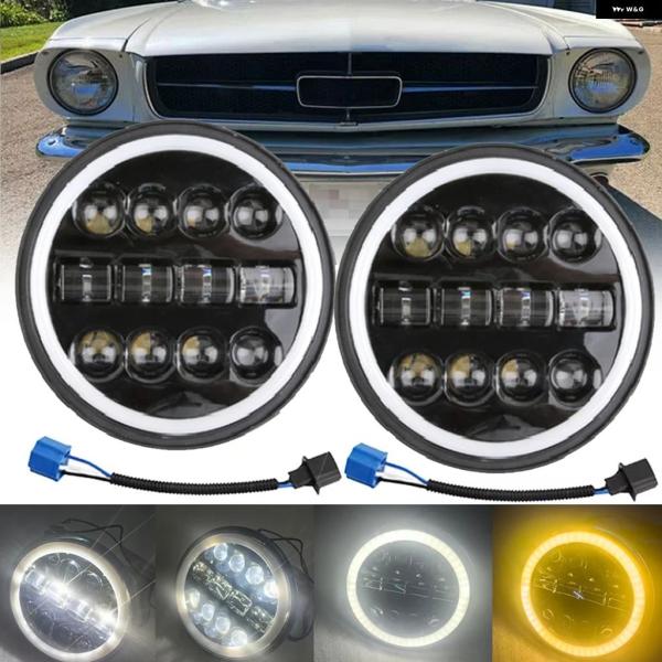 並行輸入品 2個 車 7 インチ インチ LED ヘッドライト フォード マスタング 1965-1978 シボレー C10 K10 ピックアップカマロ G10 