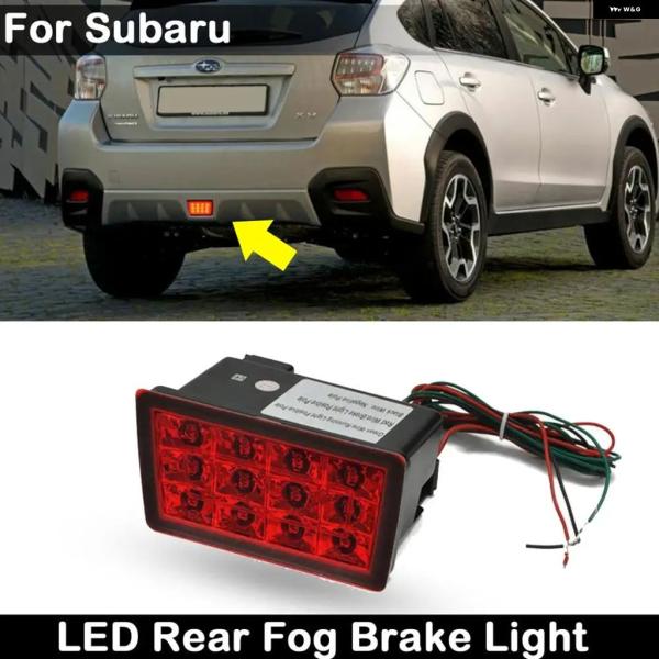 並行輸入品 スバル WRX/STI インプレッサ XV クロストレック用 レッド レンズ F1 スタイル LED リア フォグランプ /ブレーキランプ