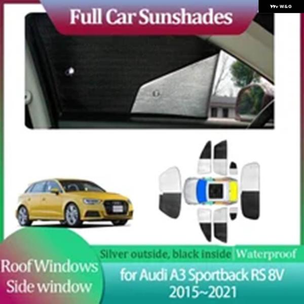 並行輸入品 アウディ A3 スポーツバック RS8V 2014~2021 2015フルカーサンシェード サイドルーフウィンドウ サンバイザー フロン